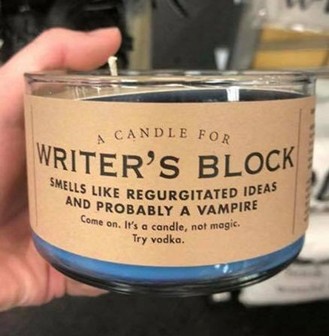 Image of a candle for writer's block